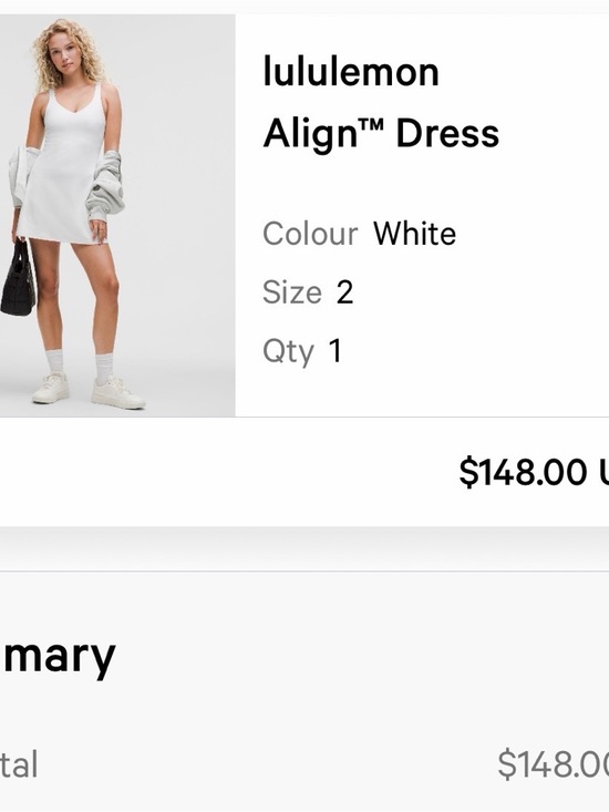 lululemon athletica Dresses & Skirts - lululemon athletica White Sleeveless Mini Dress